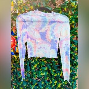 🔹 Princess‎ Polly Sheer Pastel Long Sleeve Crop Top